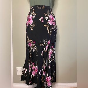 Black floral dress with 2 slits